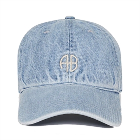 Anine Bing Jeremy Baseball Cap, Bleached Blue Denim 